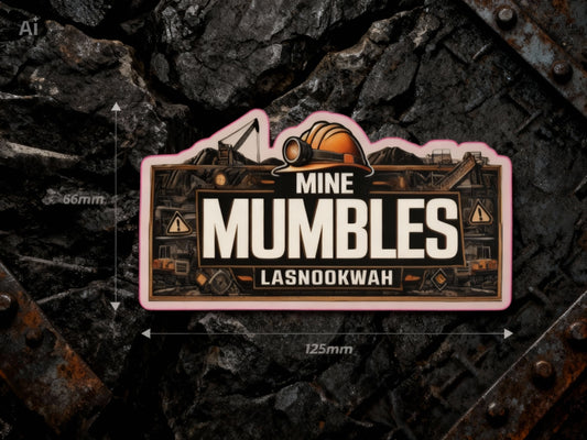Mine Mumbles Logo Stickers – Premium Vinyl Decals