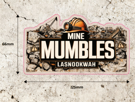 Mine Mumbles Logo Stickers – Premium Vinyl Decals